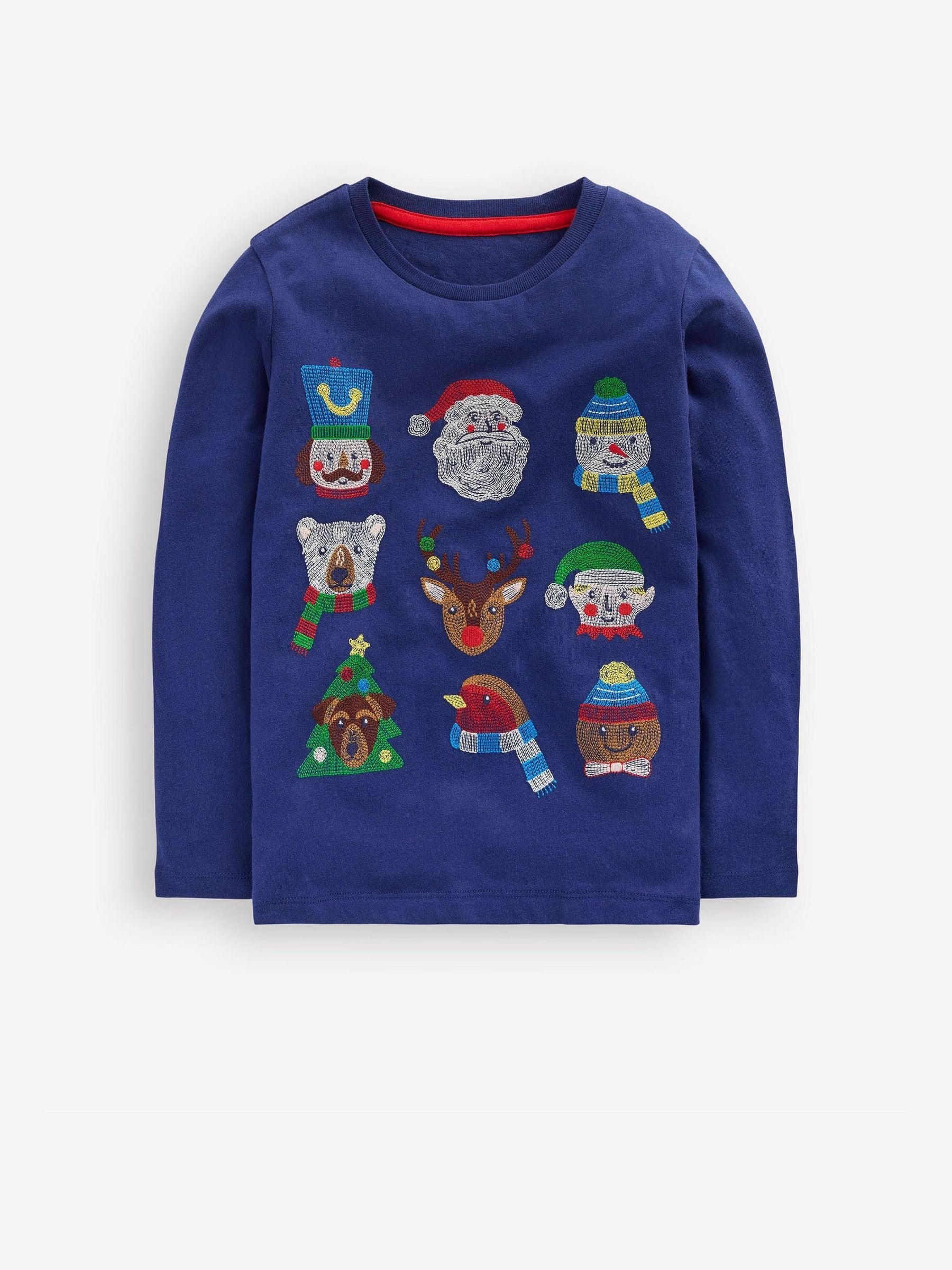 Boden Superstitch Long Sleeve Christmas Top