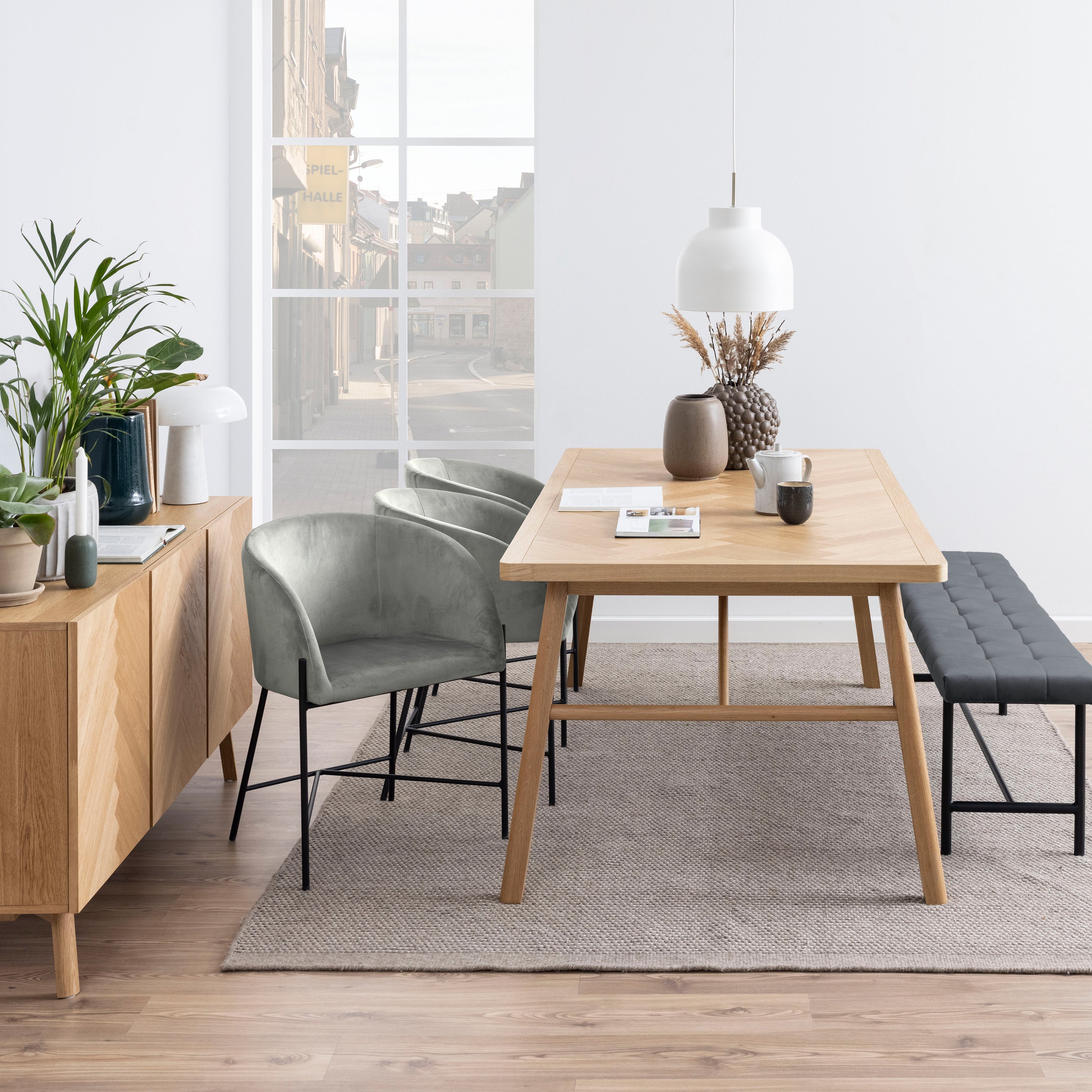 by fonQ  Tekla Eettafel Visgraat - 200 x 100 cm - Oak