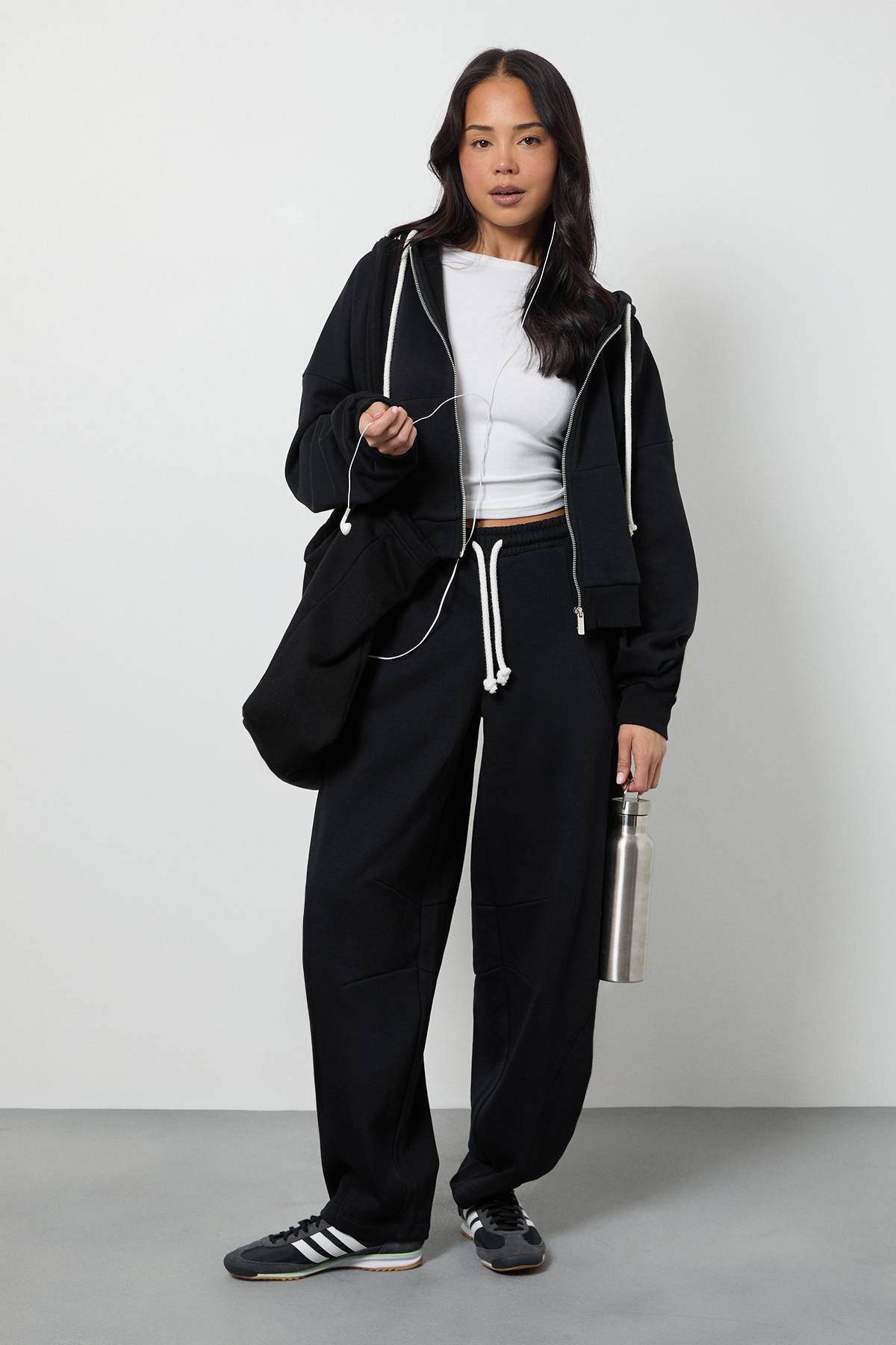 boohoo Survêtement à Casynthétiqueche Oversize avec Cordon de Serrage Contrasté