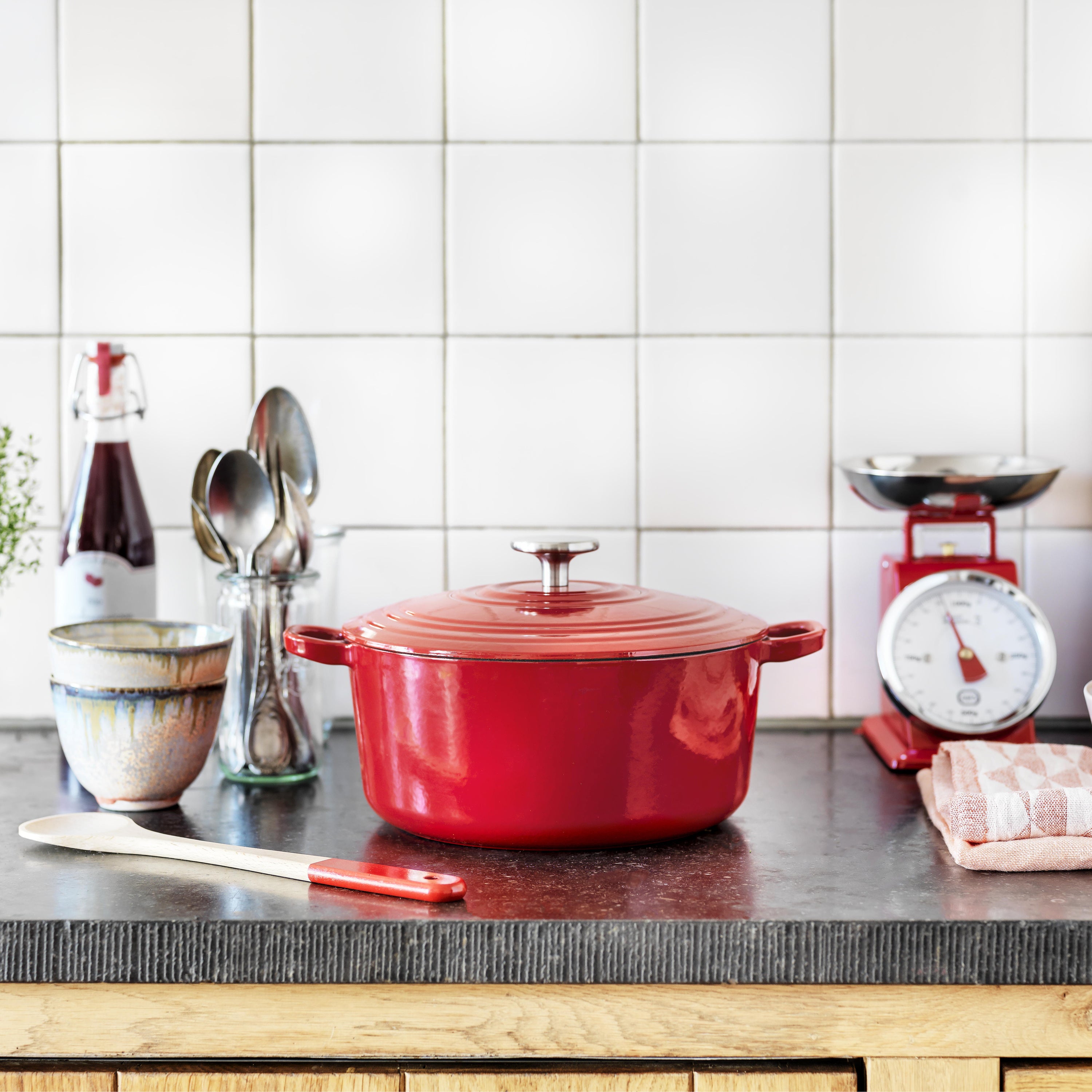 BK Bourgogne Braadpan Ã 28 cm - Chili Red