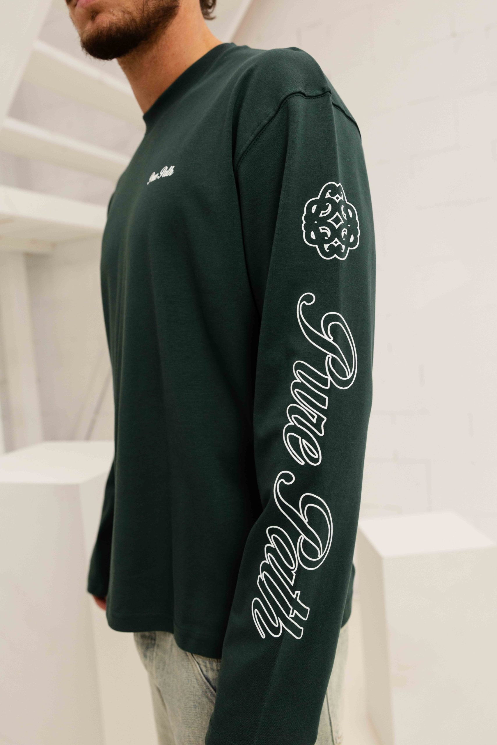 Pure Path Essence Of Life Longsleeve T-Shirt Heren Donkergroen