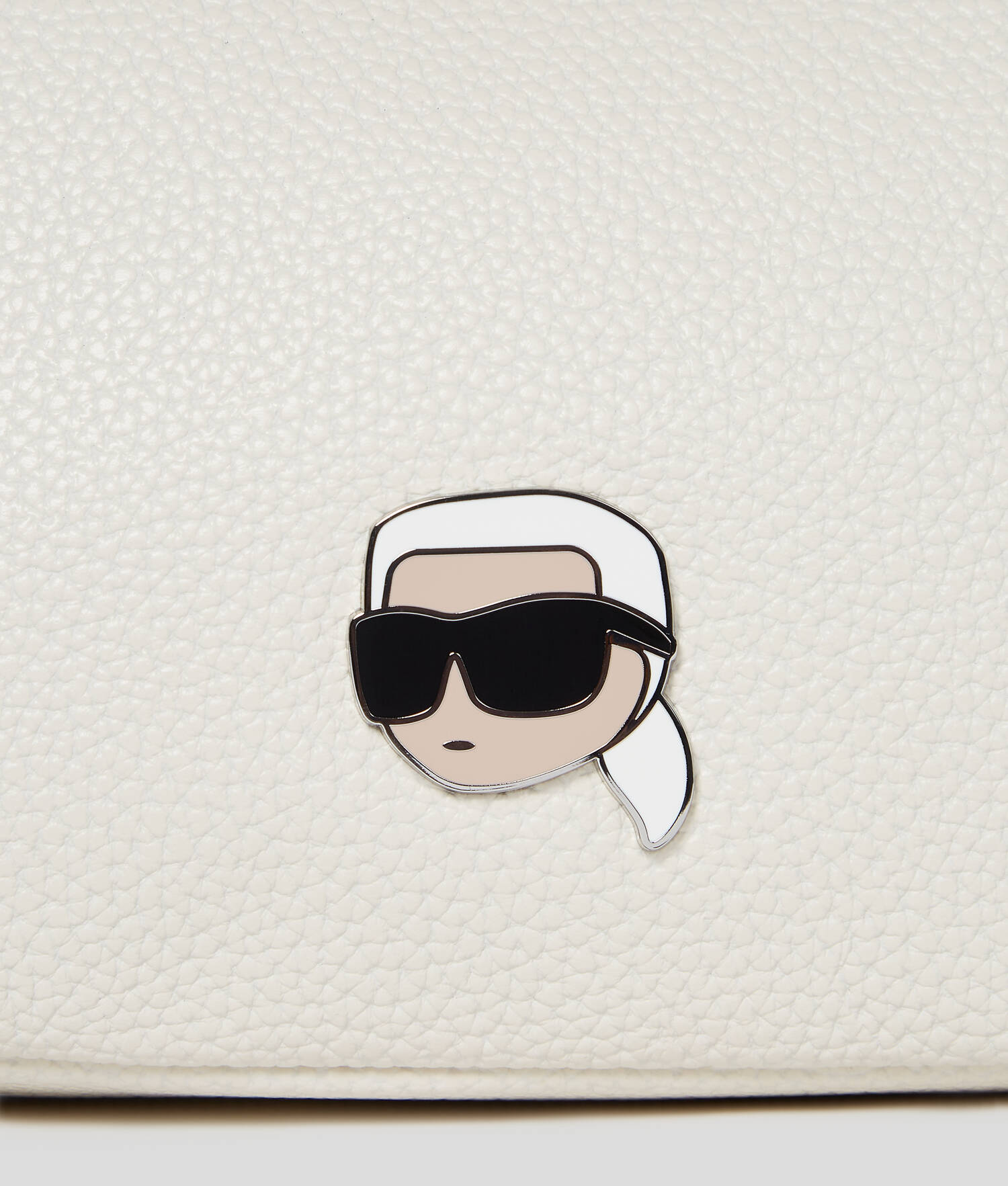 PETIT SAC PORTÉ ÉPAULE GRAINÉ IKON - Blanc Cassé