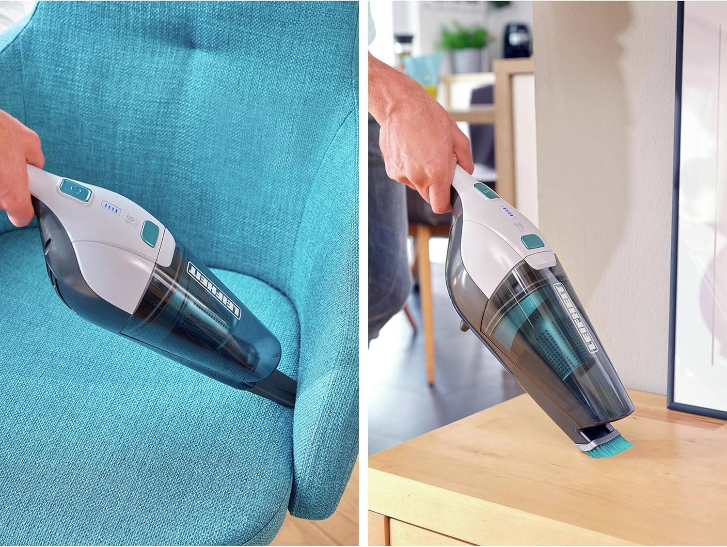 Leifheit Akku Staubsauger Rotaro PowerVac 2in1 16V, mit 2in1 Funktion, Boden- und Handstaubsauger, kabelloses staubsaugen, beuttellos mit Zyklon-Technologie, bis zu 35 Minuten Laufzeit