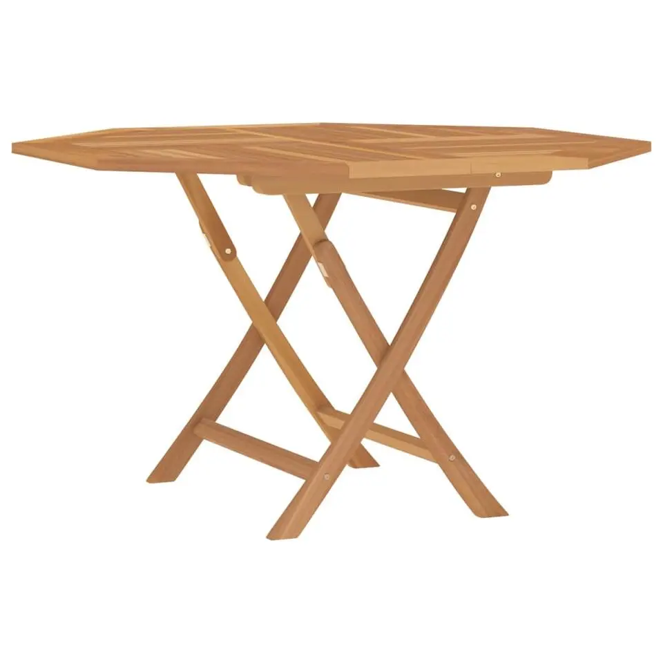 vidaXL - Tuintafel inklapbaar - Bruin - Massief teakhout - 110x110x75 cm