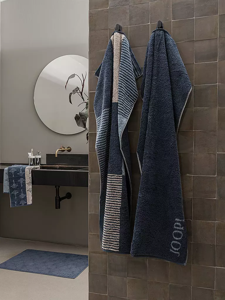 JOOP Handtuch 50x100cm DIVEDED DOUBLEFACE Aqua dunkelblau