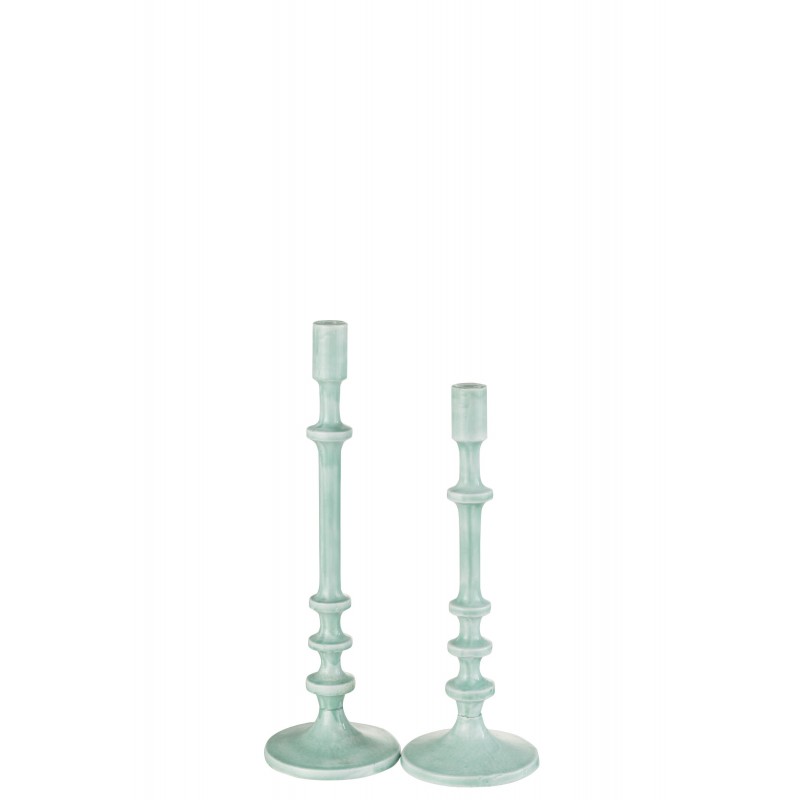 Chandelier classique en aluminium bleu h35cm