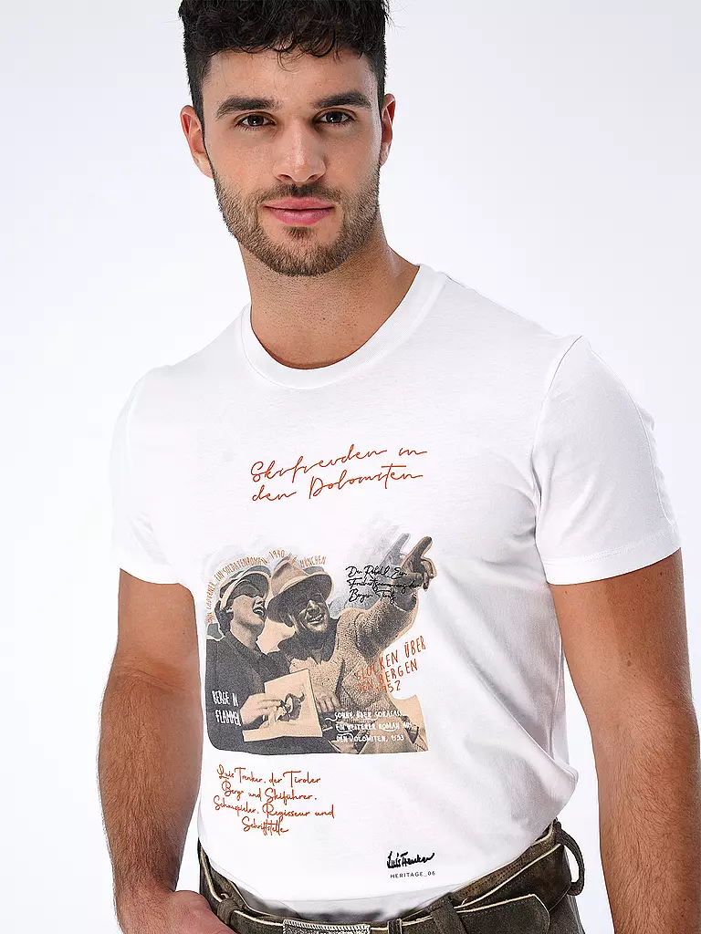 LUIS TRENKER Trachtenshirt LULUIS  weiss