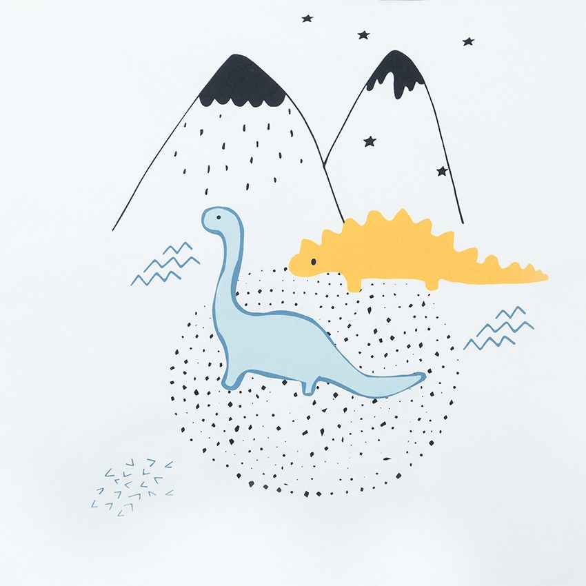 Parure de lit avec housse de couette et taie d'oreiller Mes amis les dinos - Bleu moyen