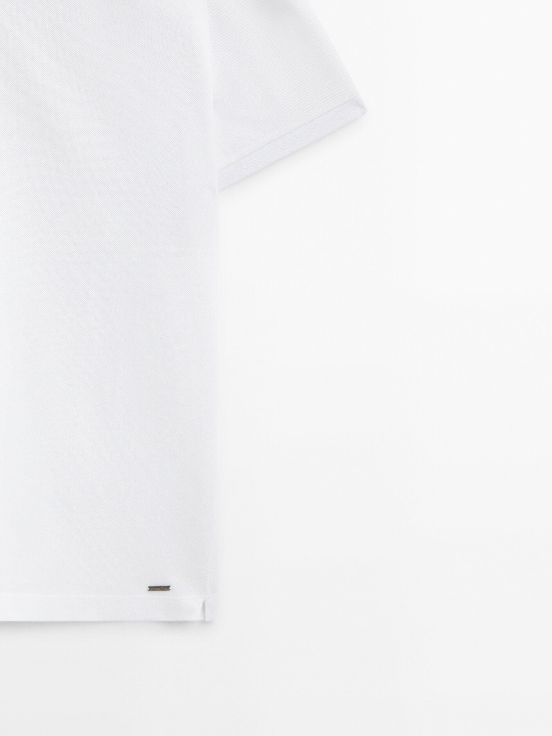 Camisa polo 100% algodão piqué - BRANCA