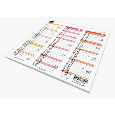 Quo Vadis Arc en Ciel - Calendrier origami 3 mois par face - 13 x 26 cm