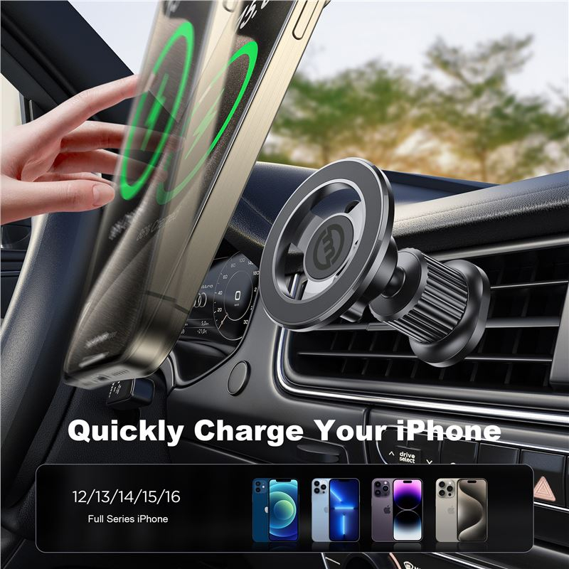 Magnetic Car holder Auto KFZ Smartphone Lüftungsgitter Halterung mit MagSafe (FRL-MGCH-01-BLK) - Schwarz