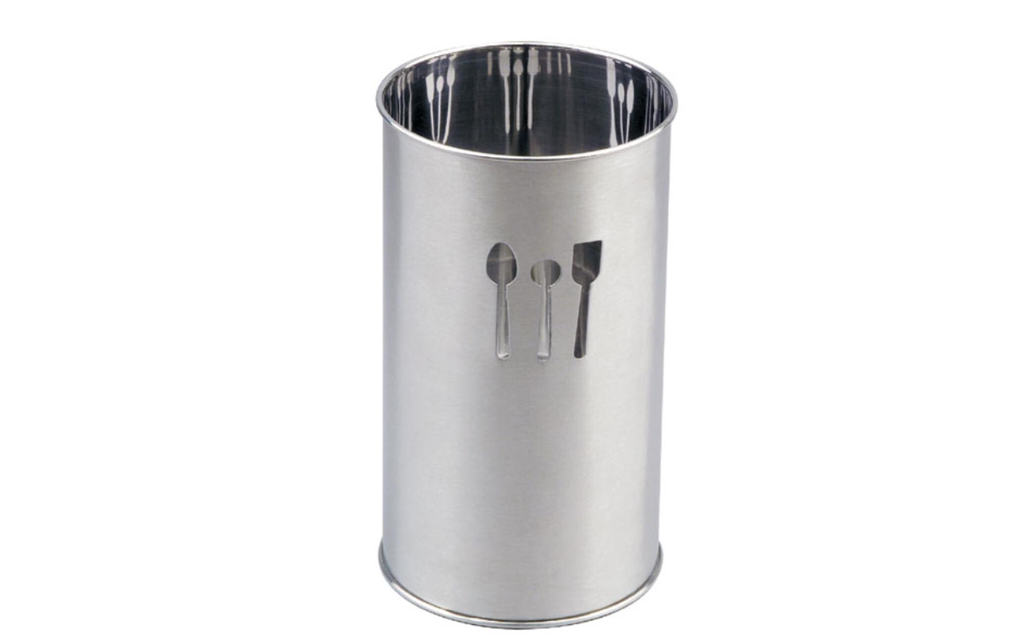 Küchenutensilienhalter SilberPraktischer Utensilienhalter in schlichtem Design