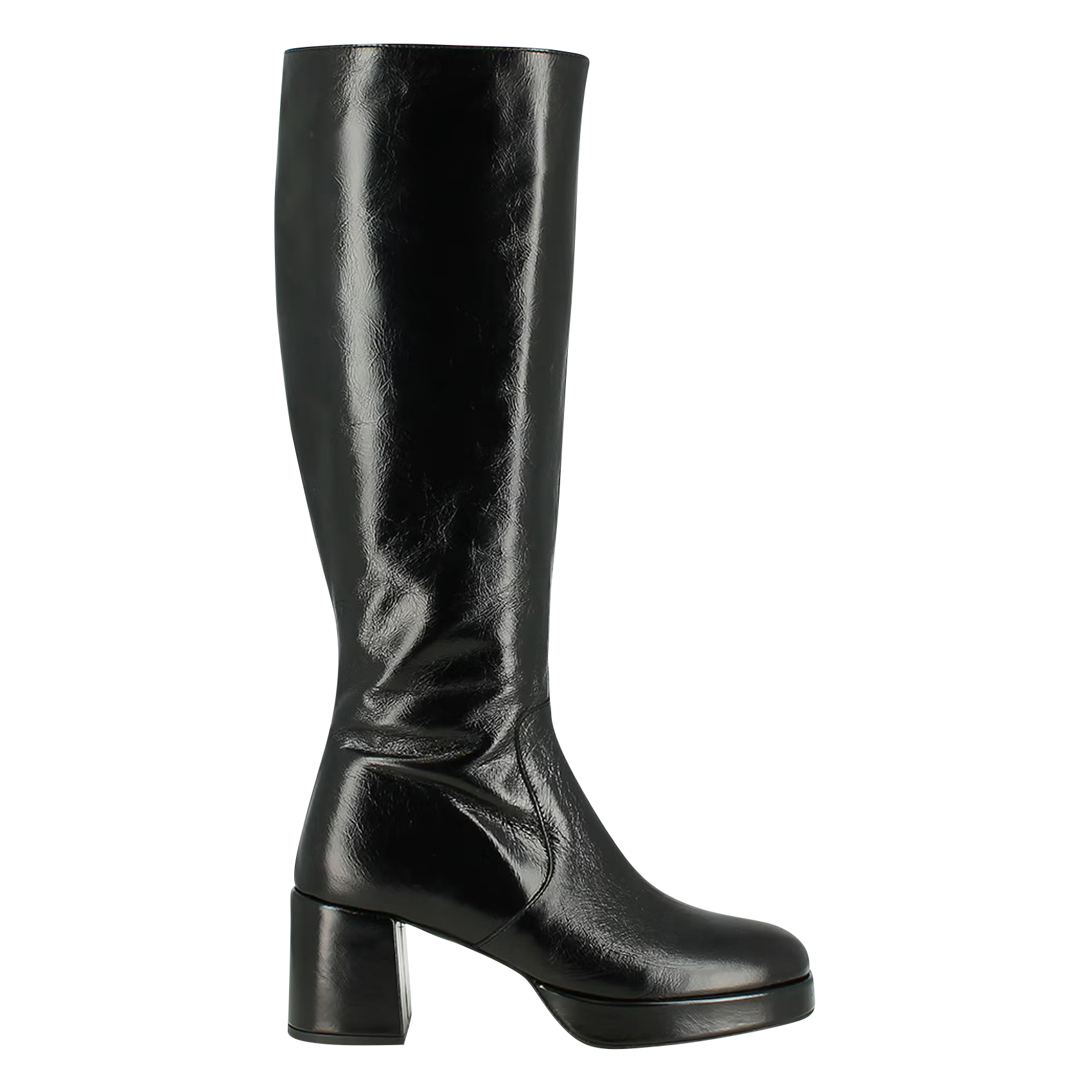 VANEO - Bottes à talons en cuir | Noir