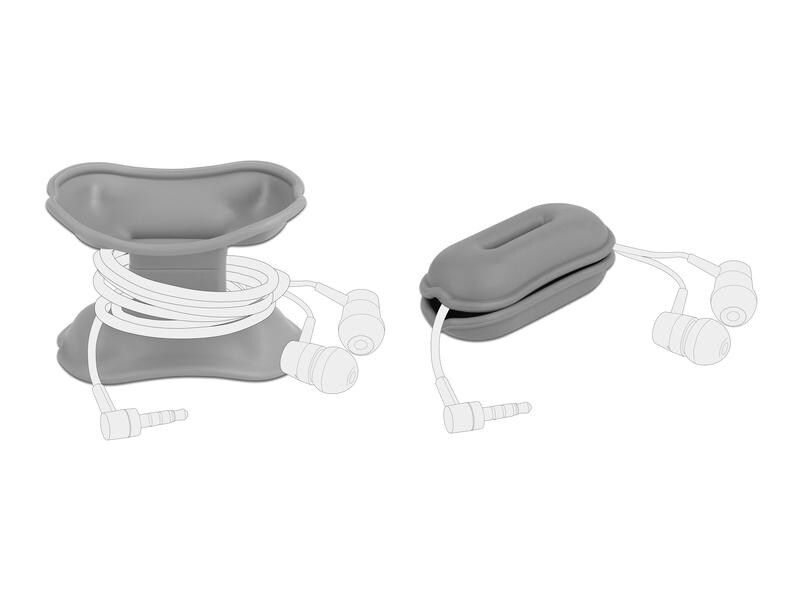 Delock Kabelaufwickler oval, 3-Set 68 x 32 x 27 mm Delock Kabelaufwickler oval Set 3 Stück