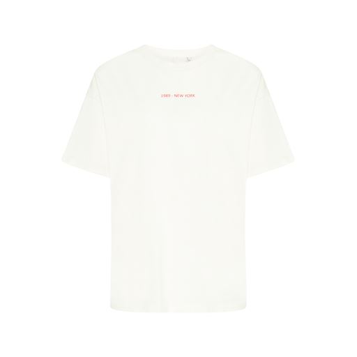 Ichi Bexi T-shirt, Cloud Dancer/Racing Red, M