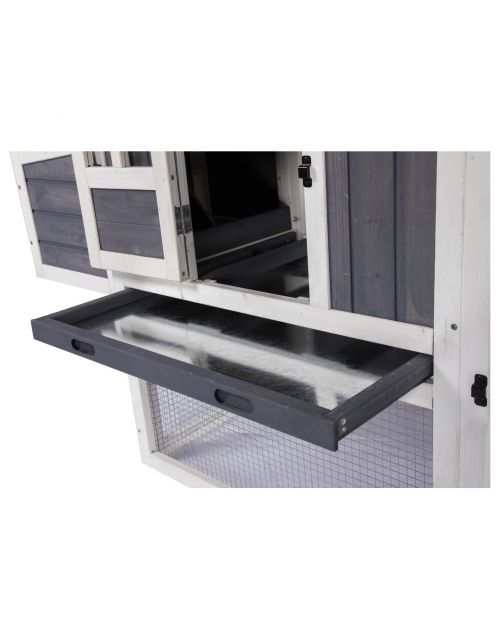 Adori Kippenhok Marley - Kippenhok - 182x76x116 cm Donkergrijs Wit