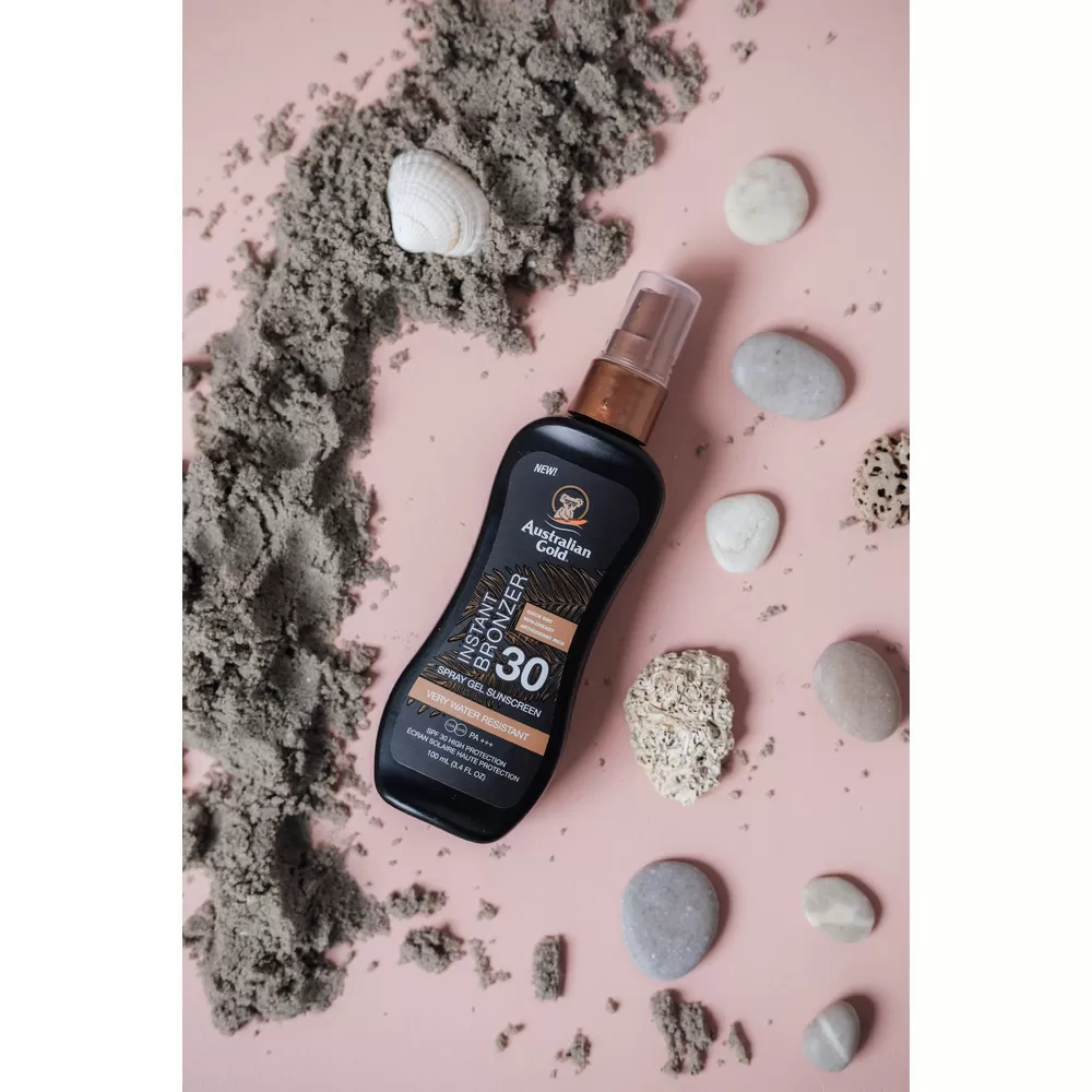 Australian Gold Instant Bronzer Sunscreen Spray Gel SPF30 - 100 ml.