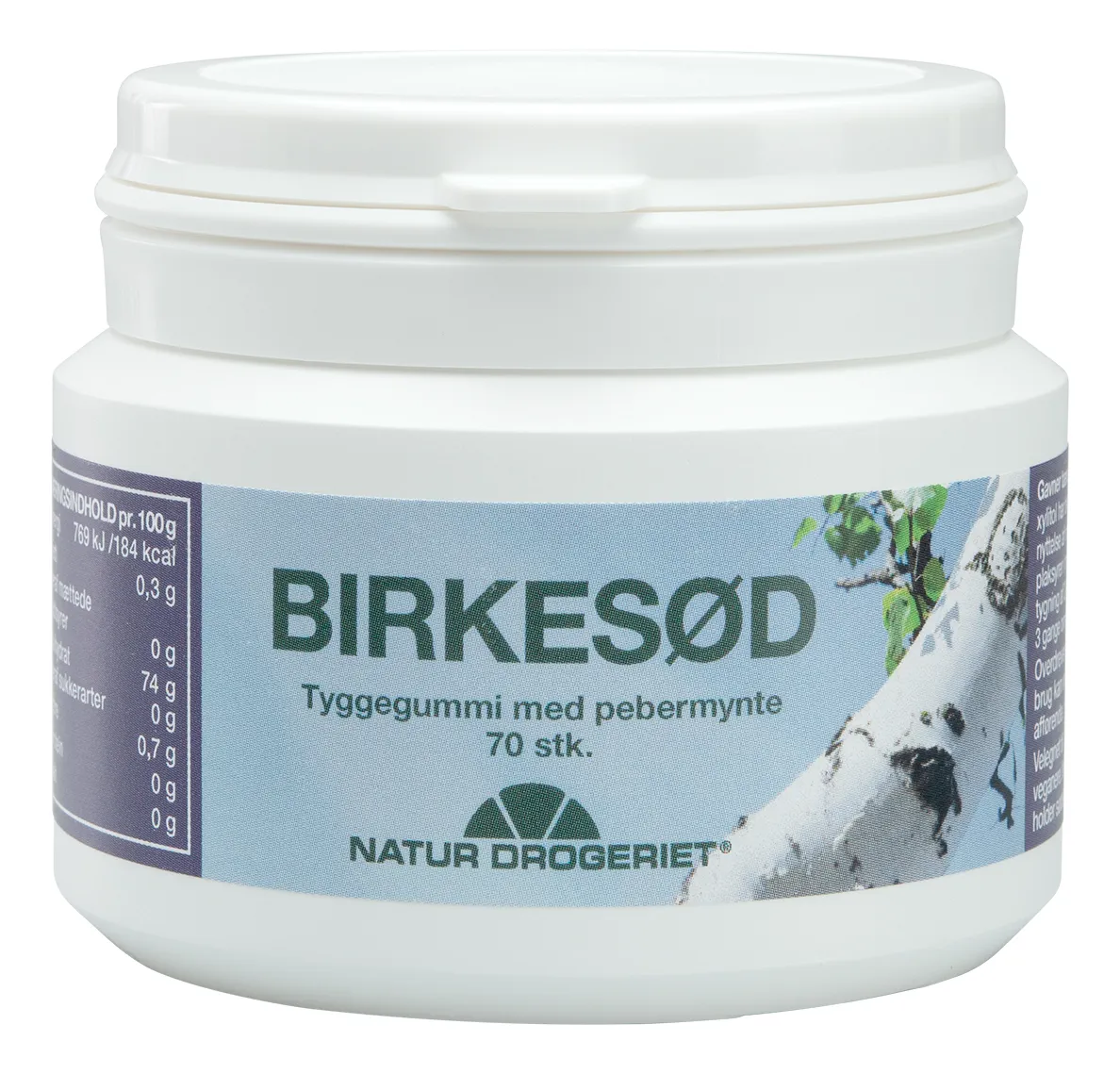 Natur-Drogeriet Birkesød Tyggegummi Pebermynte - 70 stk.