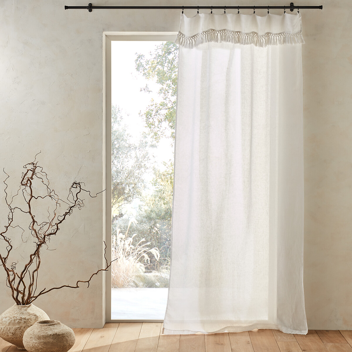 AM.PM<br>Cortina de vidro em gaze de linho, Elphir