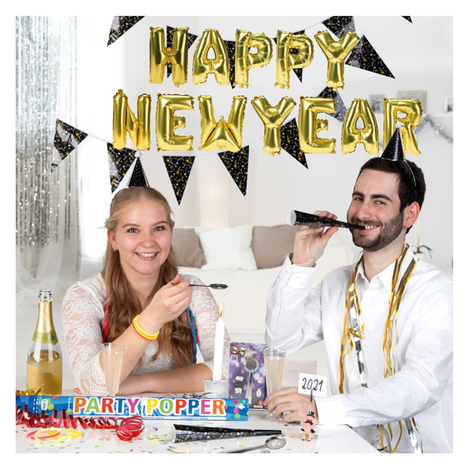 Partytröten - Silvester - ca. 27 cm - 2 Stück