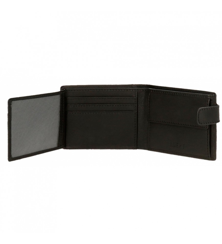 Carteira Joumma Bags Adept Jim Preta - 11x8,5x1cm