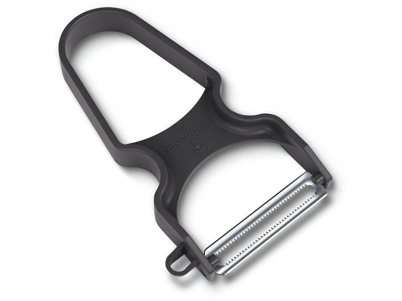 Victorinox Sparschäler Rapid mit Mikrozahnung, Schwarz Sparschäler mit Klinge aus rostfreiem Stahl