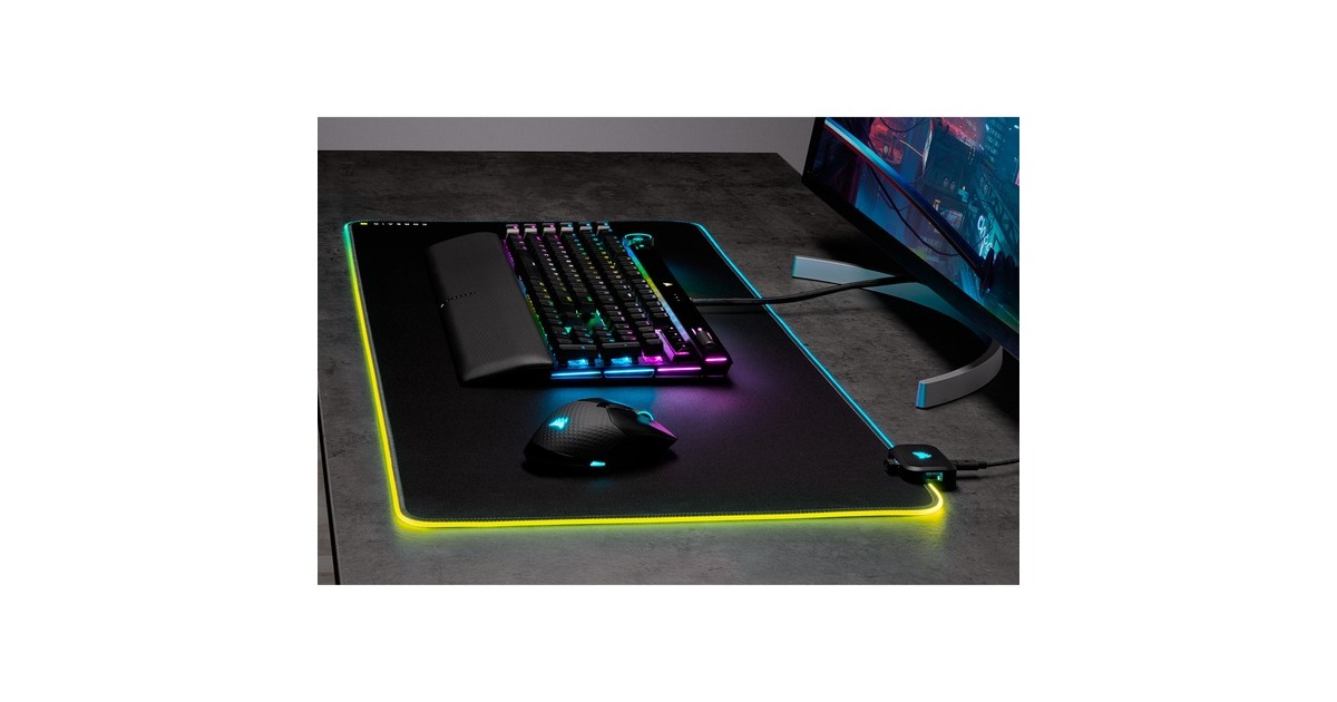 CorsairMM700 RGB Extended Mouse Pad  (Zwart, RGB leds)