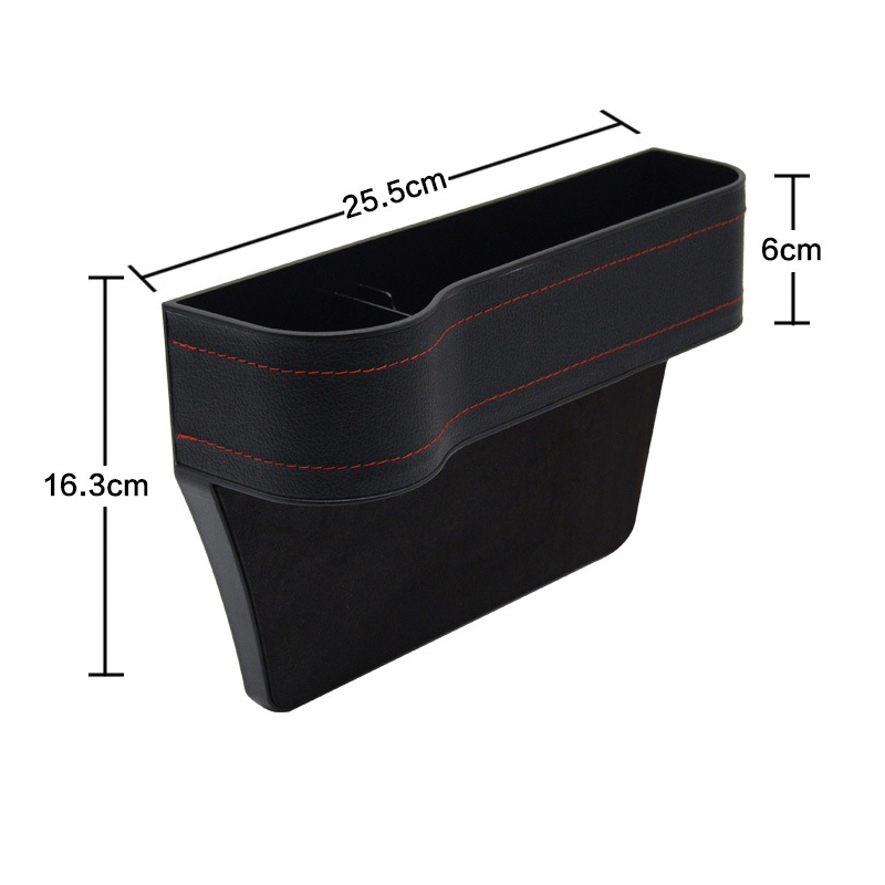 (2er Set) 255x163mm Auto Universal Mittelkonsolen Organizer Aufbewahrungsbox mit Getränkehalter - Schwarz
