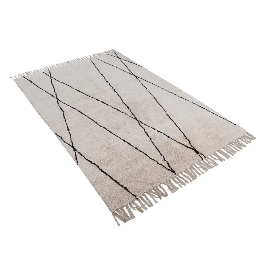 Dutch Lifestyle - Katoen - Vloerkleed - 230x160cm - Wit