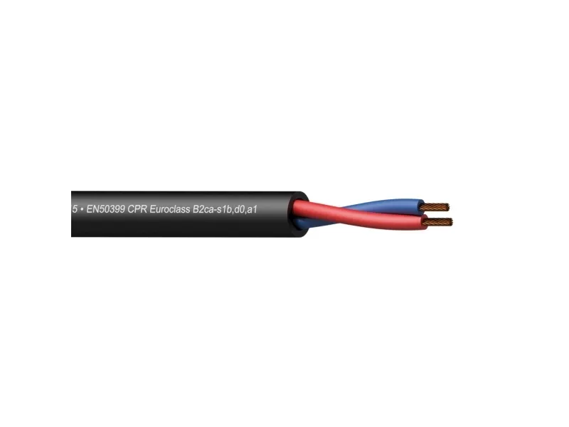 PROCAB CLS215-B2CA/3 – Loudspeaker cable - 2 x 1.5 mm2 - 16 AWG - EN50399 CPR Euroclass B2ca-s1b,d0,a1 100 m wooden reel