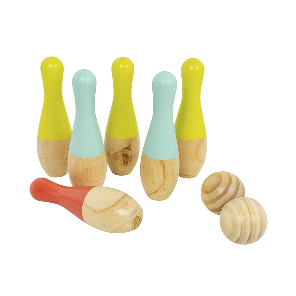 TP TOYS Holz Kegelset Outdoor