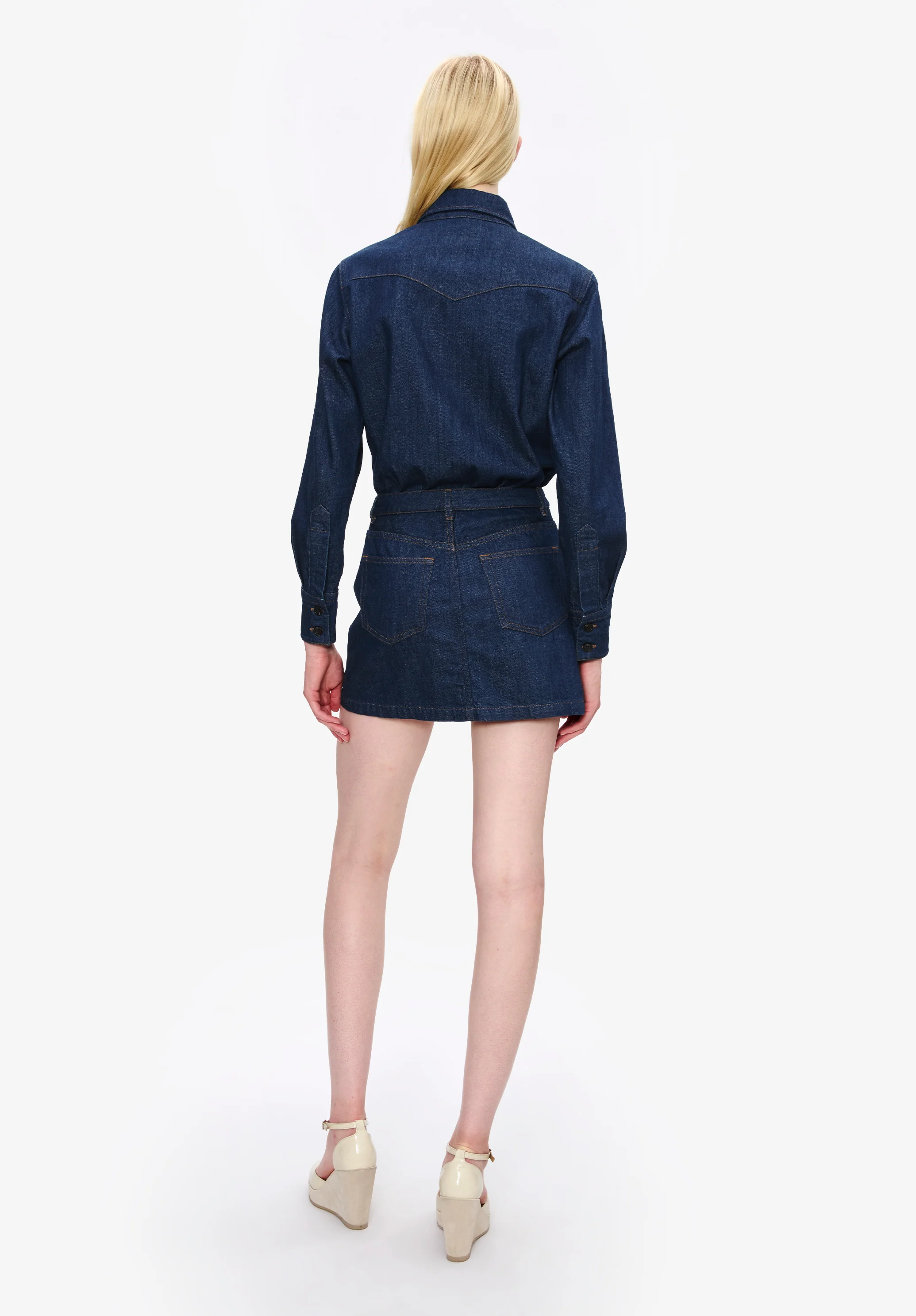 Robe chemise western - Indigo