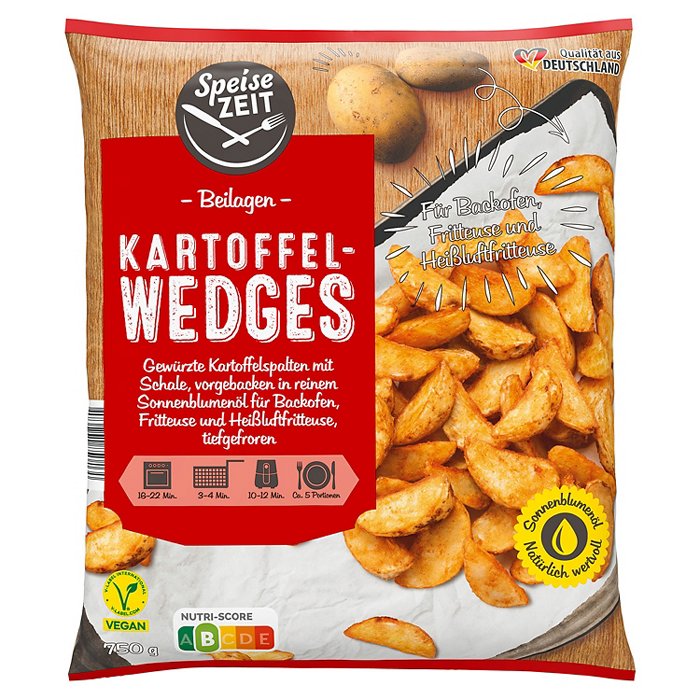 SPEISEZEIT Kartoffelwedges 750 g, Paprika