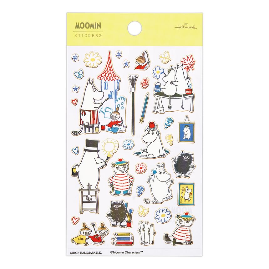 TANBAYA - MOOMIN Sticker Gelukkig in de Natuur (Geel)