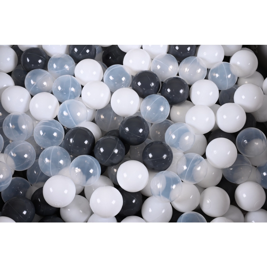 knorr toys® Bällebad soft - Royal grey - 300 balls greywhitetransparent grau
