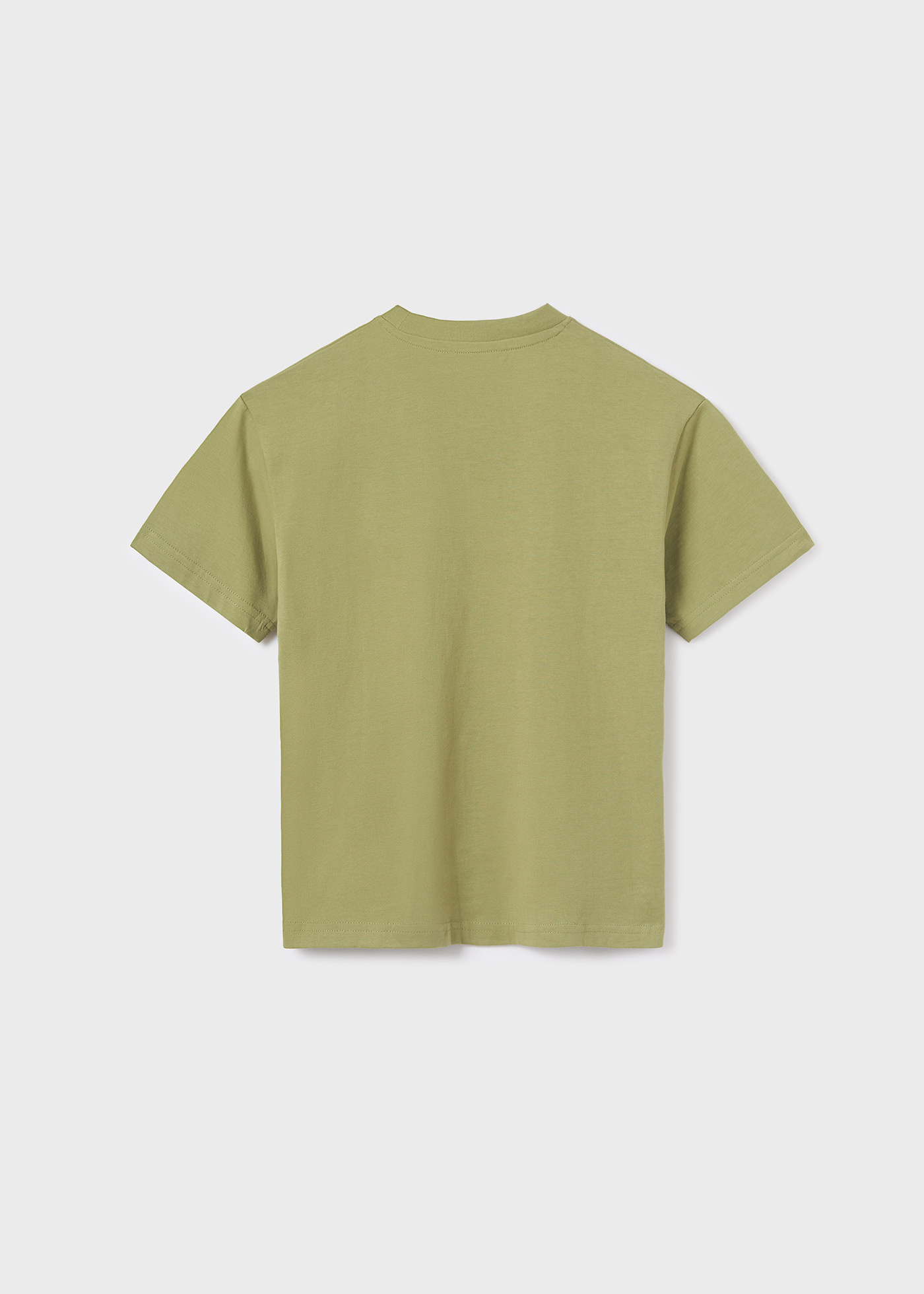 Camiseta infantil com estampa sustentável em algodão.