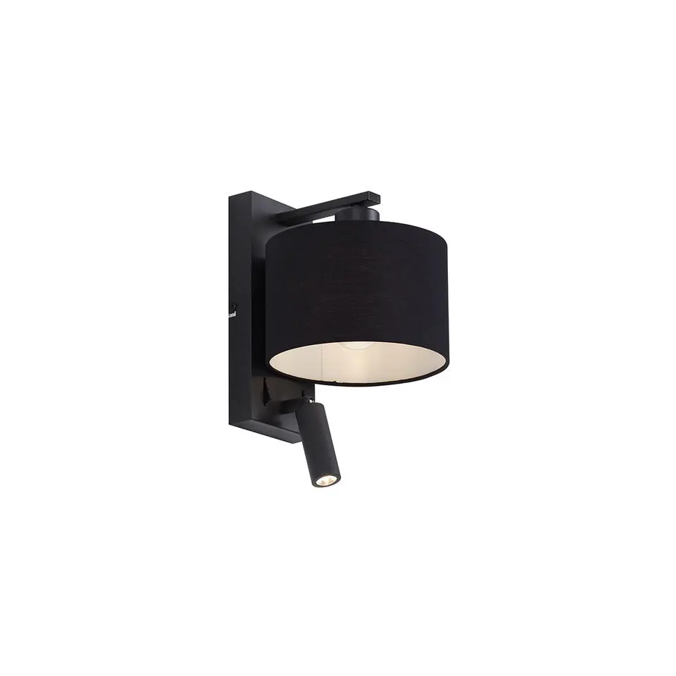 Qazqa wandlampen puglia zwart e27