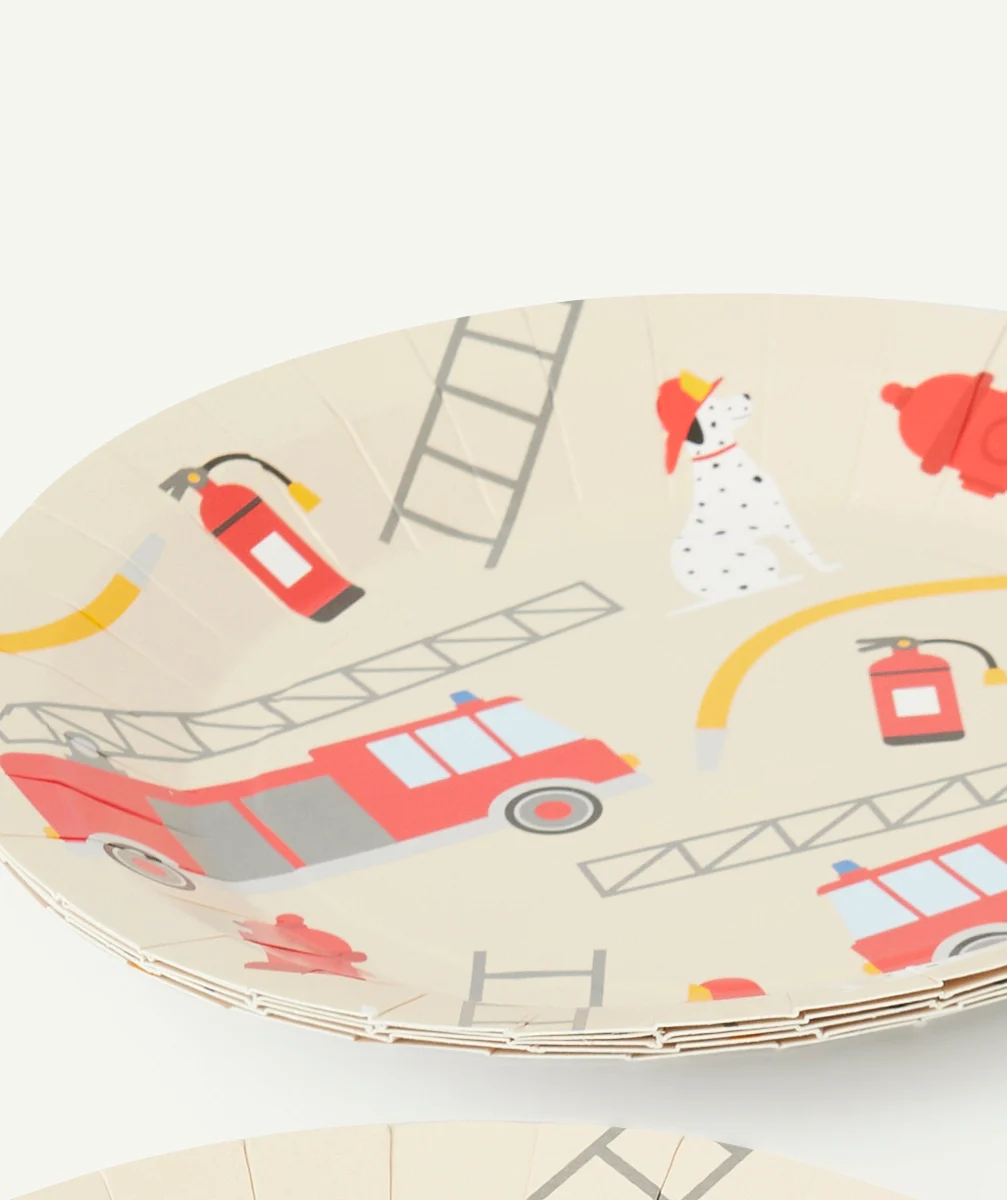 MY LITTLE DAY8 ASSIETTES RECYCLABES THÈME POMPIERS