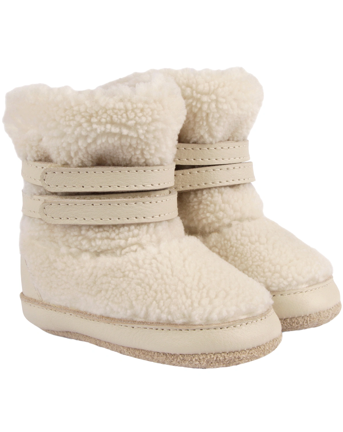 Krabbelschuhe LARISSO gefüttert in off white