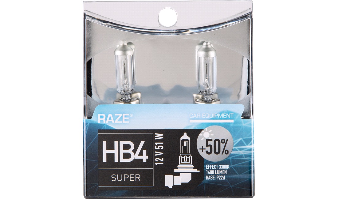 Pæresæt HB4 Super Vision +50% - RAZE