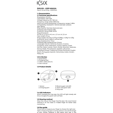 KSIX Saturn Smartring - sort