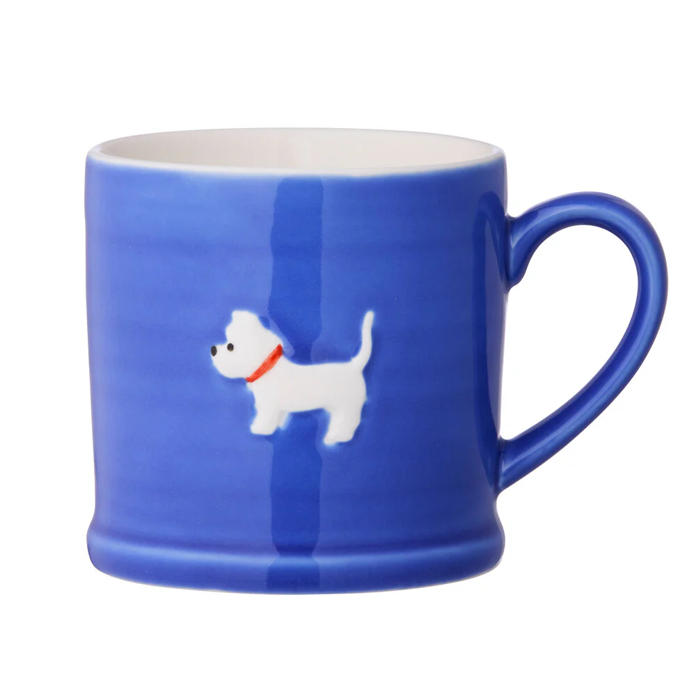 Bahne Interior  Krus med hund, blå - 320ml