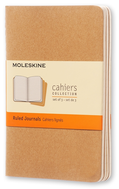 Moleskine Notizheft, 3 Stück, A6, liniert, natur