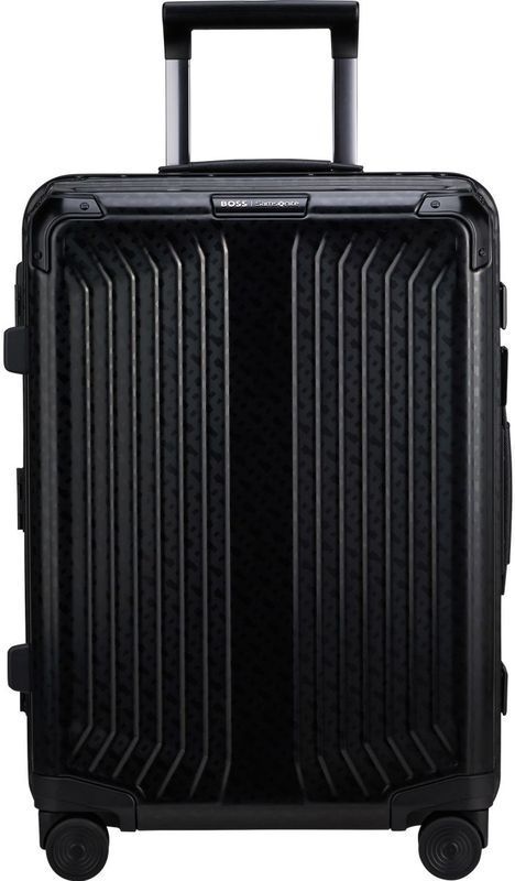BOSS - Samsonite Koffer - Graphite Monogram - Aluminium - 40 L