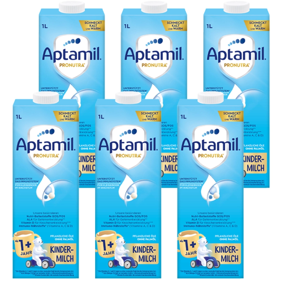 Aptamil Kindermilch 1+ trinkfertig 6 x 1 l ab dem 1. Jahr