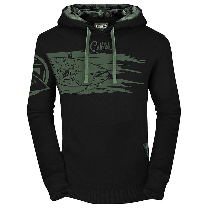 Sweat Homme Hot Spot Design Hoodie Catfish - Noir