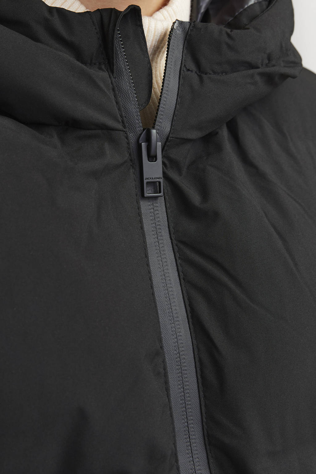JACK & JONES gewatteerde winterjas JJPAYNE zwart