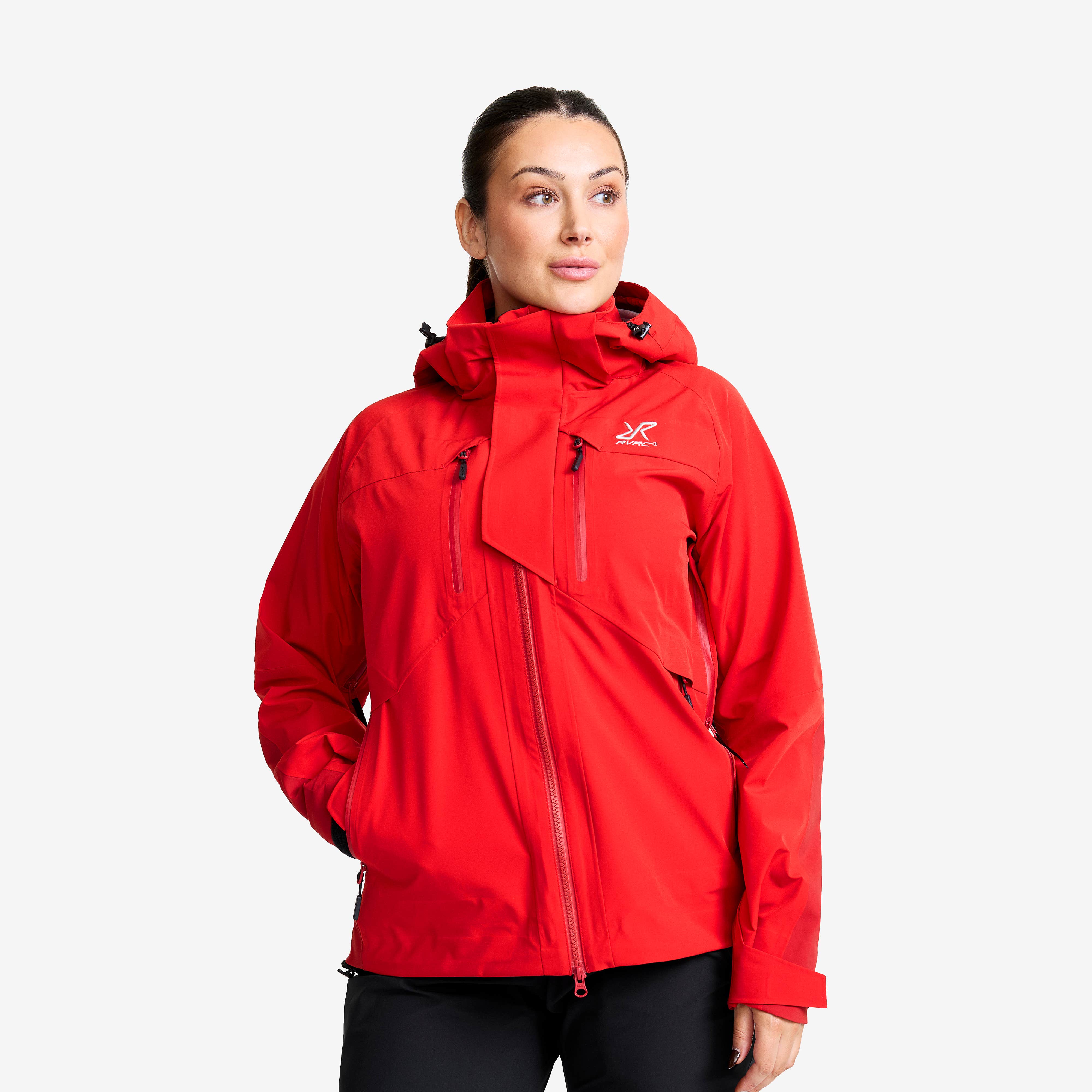 Aries Pro 3L Shell Jacket Dame Aura Orange/Lava Falls