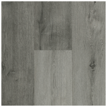 Kleurstaal click PVC Basic rechte stroken donkergrijs eiken houtlook