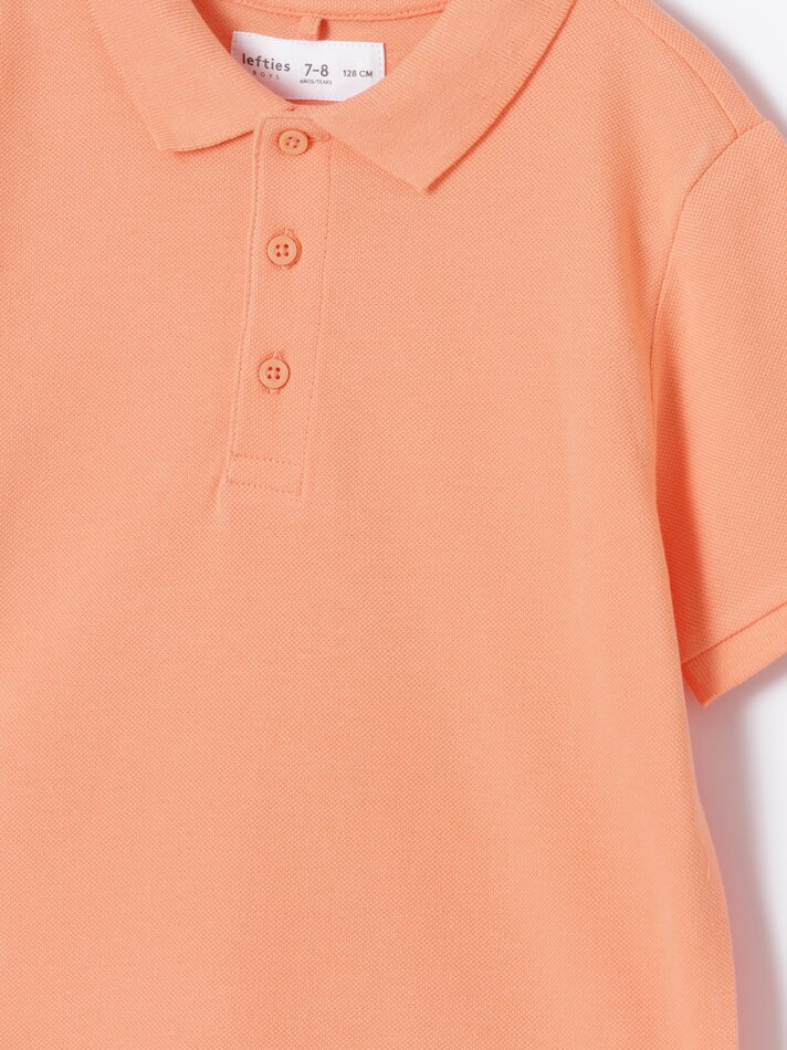 Pacote com 2 camisas polo básicas - Laranja vibrante
